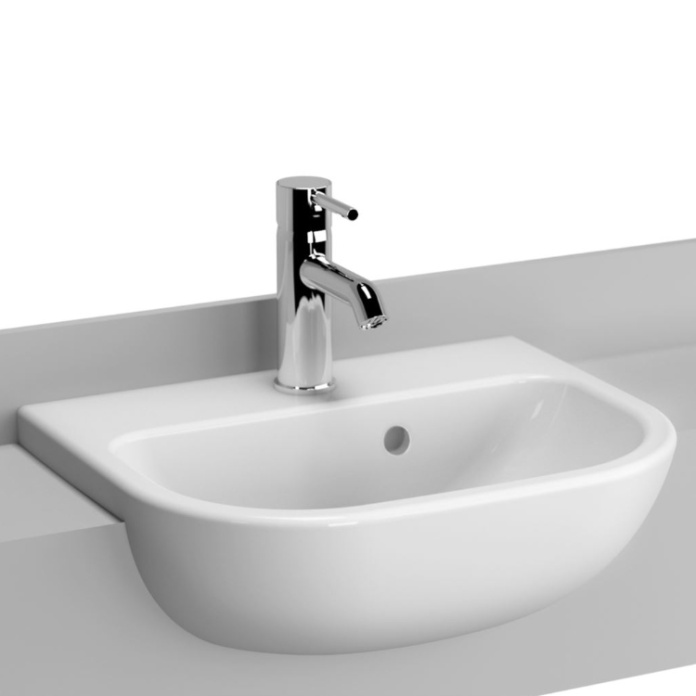Product Cut out image of VitrA S20 Short Projection Semi Recessed Basin